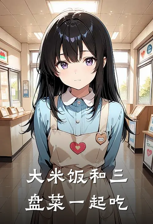 大米饭和三盘菜一起吃